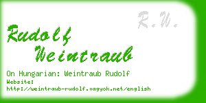 rudolf weintraub business card